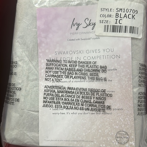 Brand New | Ivy Sky Performance Unitard|Black Power Mesh|sSize Youth IC - Picture 3 of 4